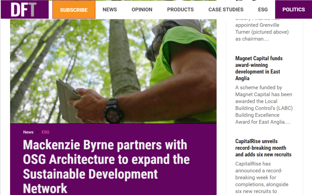 Mackenzie Byrne partners with OSG Architecture to expand the Sustainable Development Network