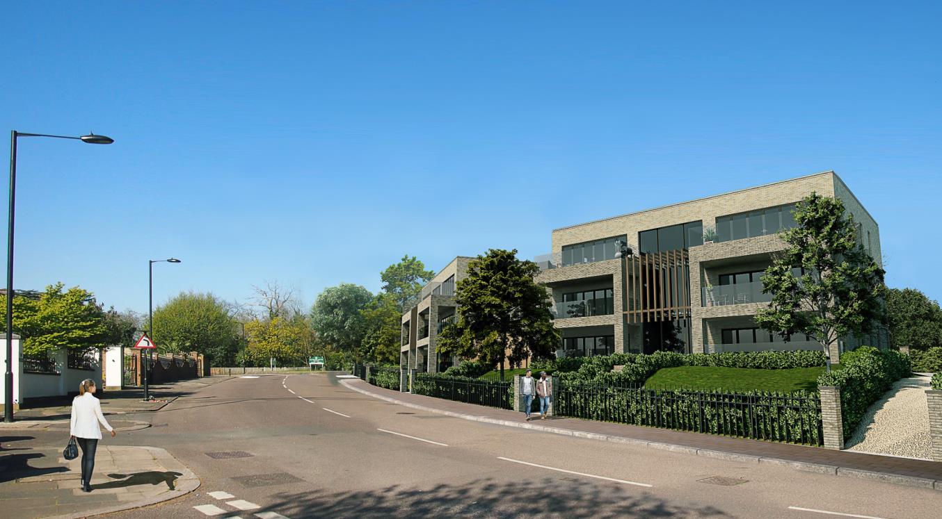 A visualisation of a new development of apartments.